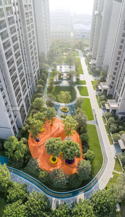 高层住宅区 儿童游乐区与绿化景观的一体化设计